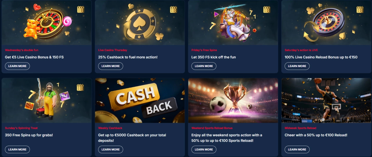 Betbay Casino promotions